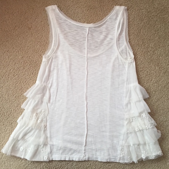 Anthro "Lilka" white flowy tank top - Picture 6 of 8